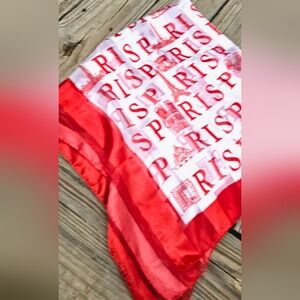PARIS SCARF RED/ WHITE